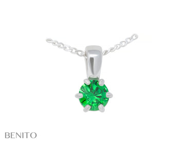 Marta Pendant Green Fianit Stone - benitojewelry