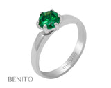 Marta Ring Green Fianit Stone - benitojewelry