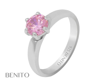 Marta Ring Pink Fianit Stone - benitojewelry
