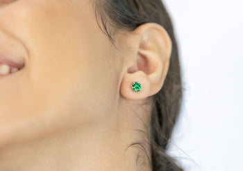 Marta Earrings Green Fianit Stones - benitojewelry