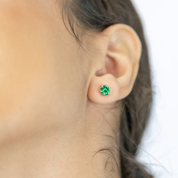 Marta Earrings Green Fianit Stones - benitojewelry
