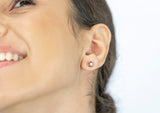Marta Earrings Red Zircon Stones - benitojewelry