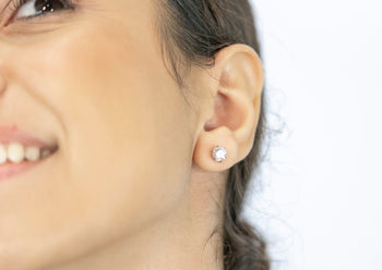 Marta Earrings White Fianit Stones - benitojewelry