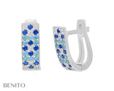 Paolina Earrings Blue Spinel and Zircon Stones - benitojewelry