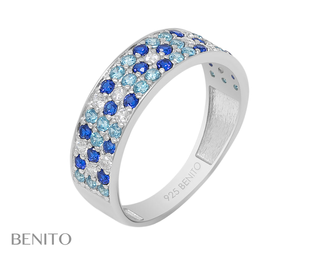 Paolina Ring Blue Spinel and Zirconia Stones - benitojewelry