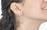Sofia Earrings Blue Topaz Stone - benitojewelry