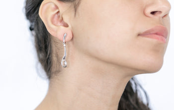 Sofia Earrings White Mountain Crystal Stone - benitojewelry