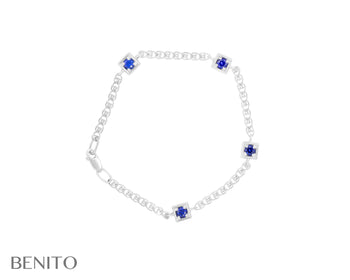 Tina Bracelet Blue Spinel Stones - Benito Jewelry