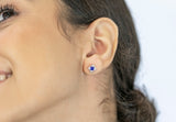 Tina Stud Earrings Blue Spinel Stone - benitojewelry