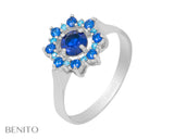 Valentina Ring Blue Spinel and Zircon Stones - benitojewelry