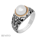 Zita Ring White Pearl - benitojewelry